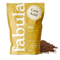 Vista 1 de Fabula Coffee Decaf Dark Roast Freshly Ground - Organic - Low Acid - Single Origin - Non-GMO - Mold Free - 12 Ounces