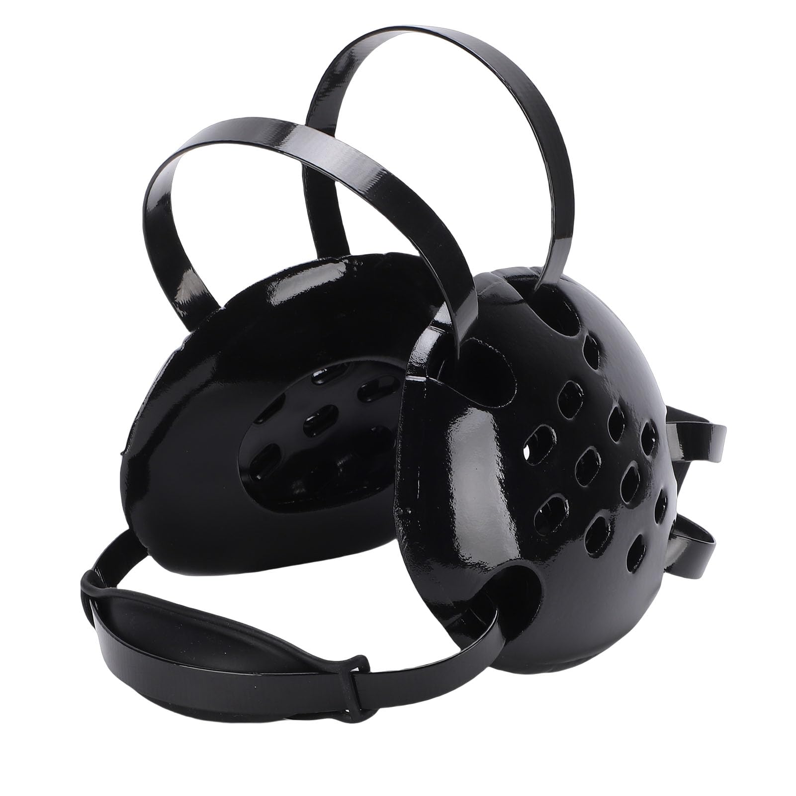 Greensen Casque de Lutte, 11 Trouilles Réglable Respirant Protecteur d'oreille avec Coussinet de Menton Doux, pour Hommes Femmes Adultes Noir Jiu Jitsu MMA