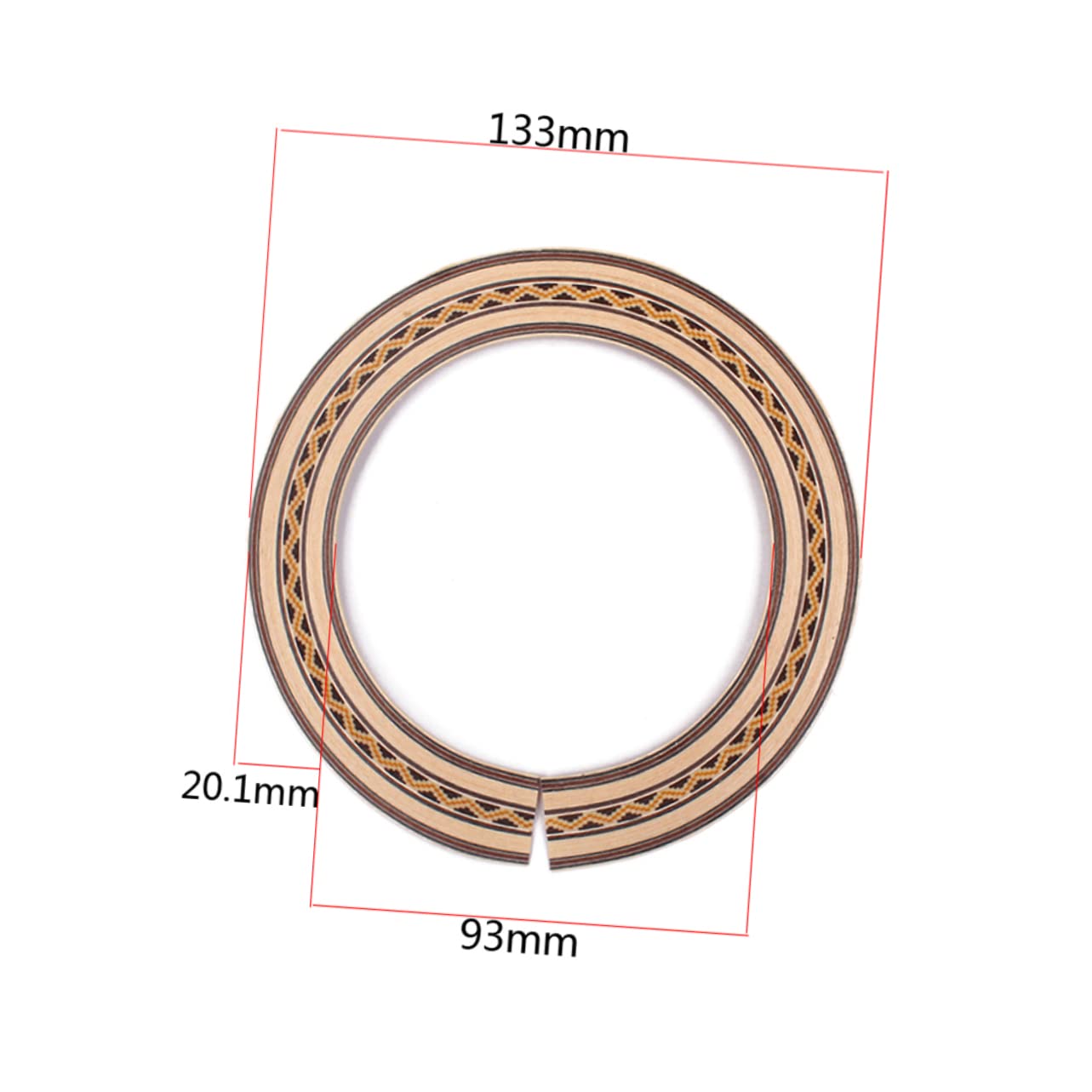 Roseta De Madera Para Guitarra Clásica - Decoración Para La Boca De La Guitarra, Diámetro 12.9 Cm