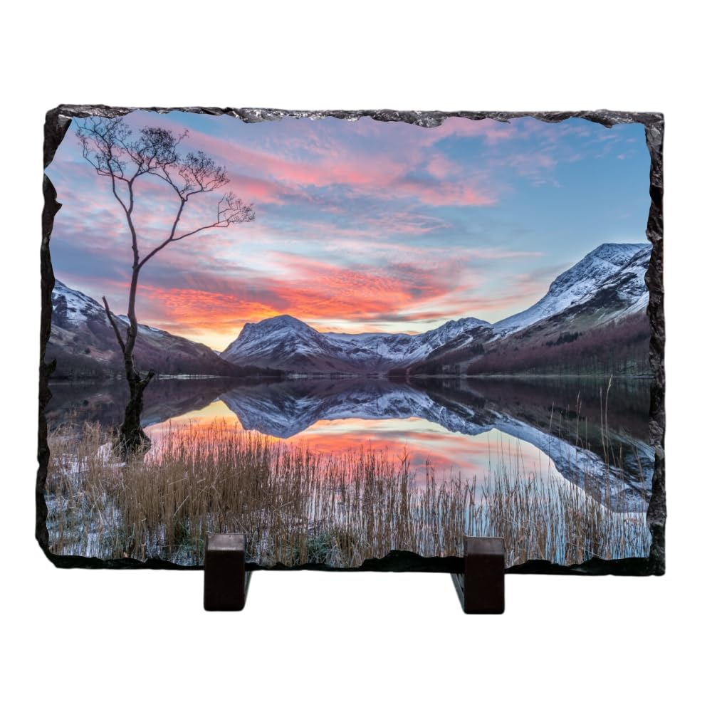 Precision Designs Black Rectangle Photo Slate With Stand 15Cm X 10Cm Your Photo On A Slate