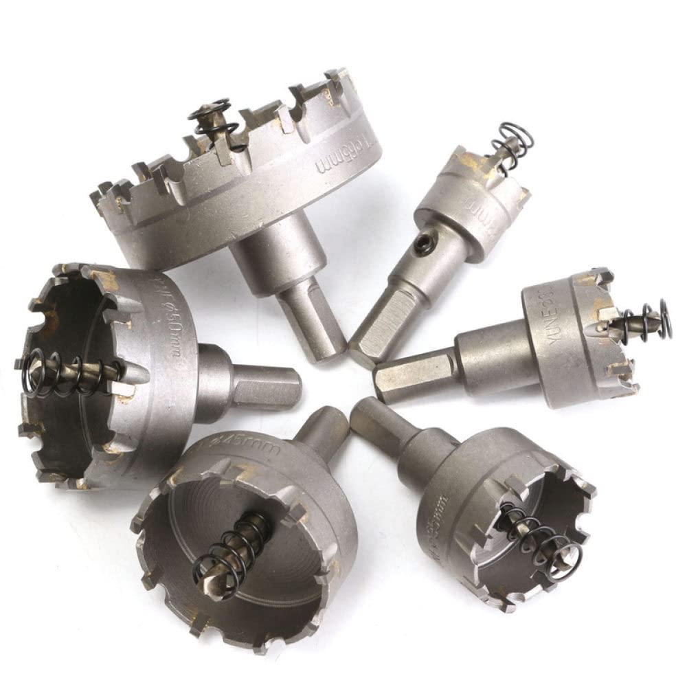 1 Uds., Broca con núcleo de punta de carburo, sierra de orificio para trabajo de metales para perforación de Metal de aleación de acero inoxidable, broca de 15-100mm, 55mm