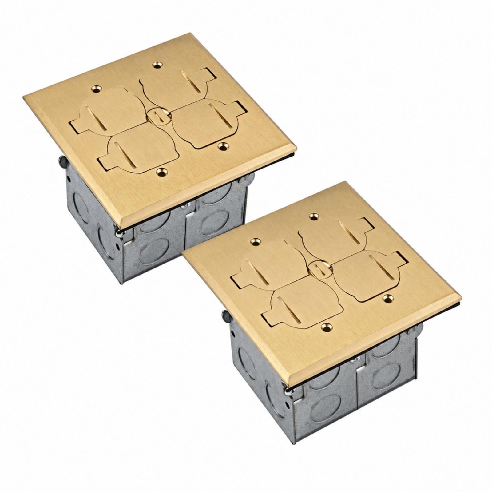 Photo 1 of Tellegloww 2-Gang Flip Lid Floor Box Kit