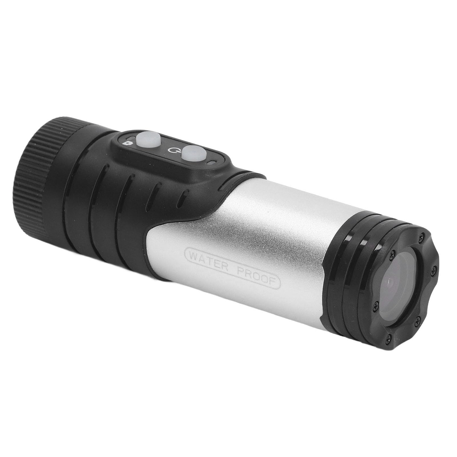 Kamera HD 1080P na Kasku Motocyklowym WiFi Kamera z latarką - Wodoodporna Kamera Sportowa DV do Jazdy na Rowerze na świeżym Powietrzu H68A (SILVER)