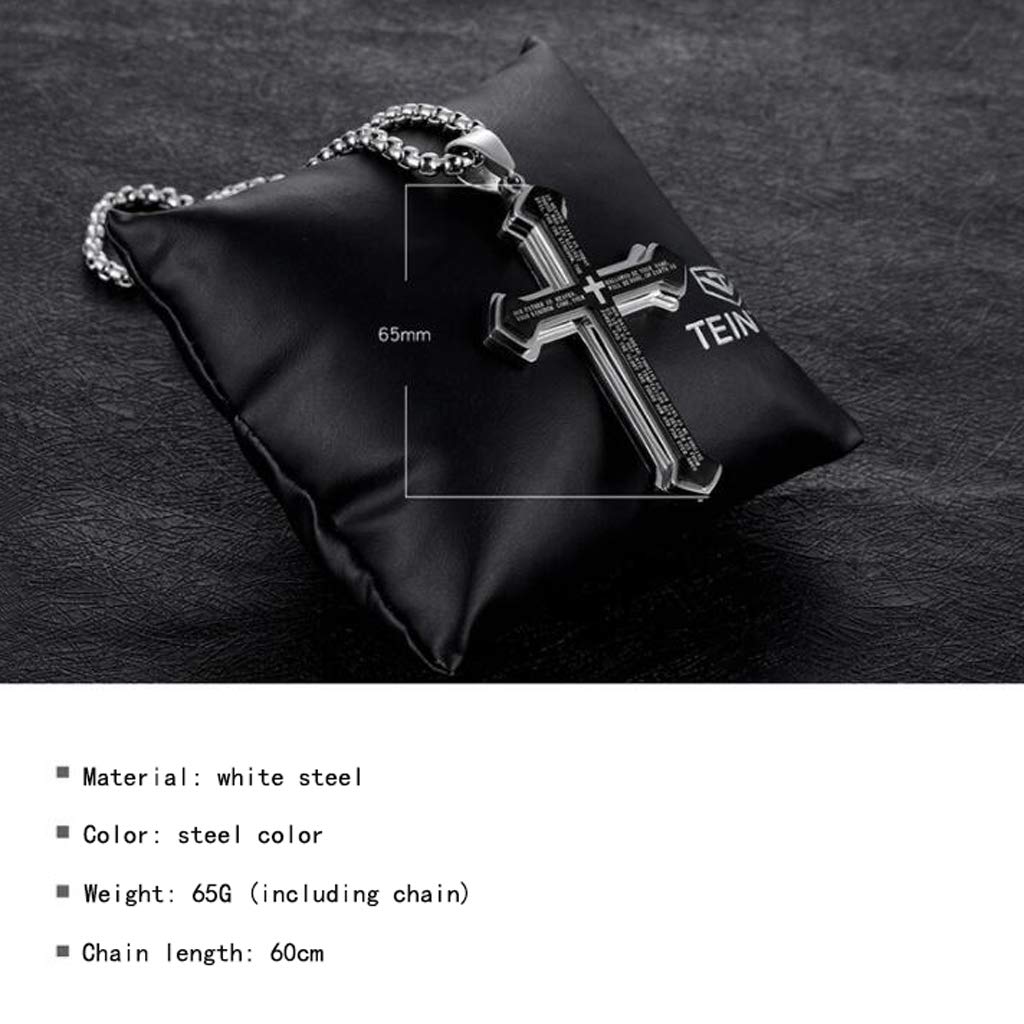 Fine Titanium Steel Necklace, Stainless Steel Cross Necklace