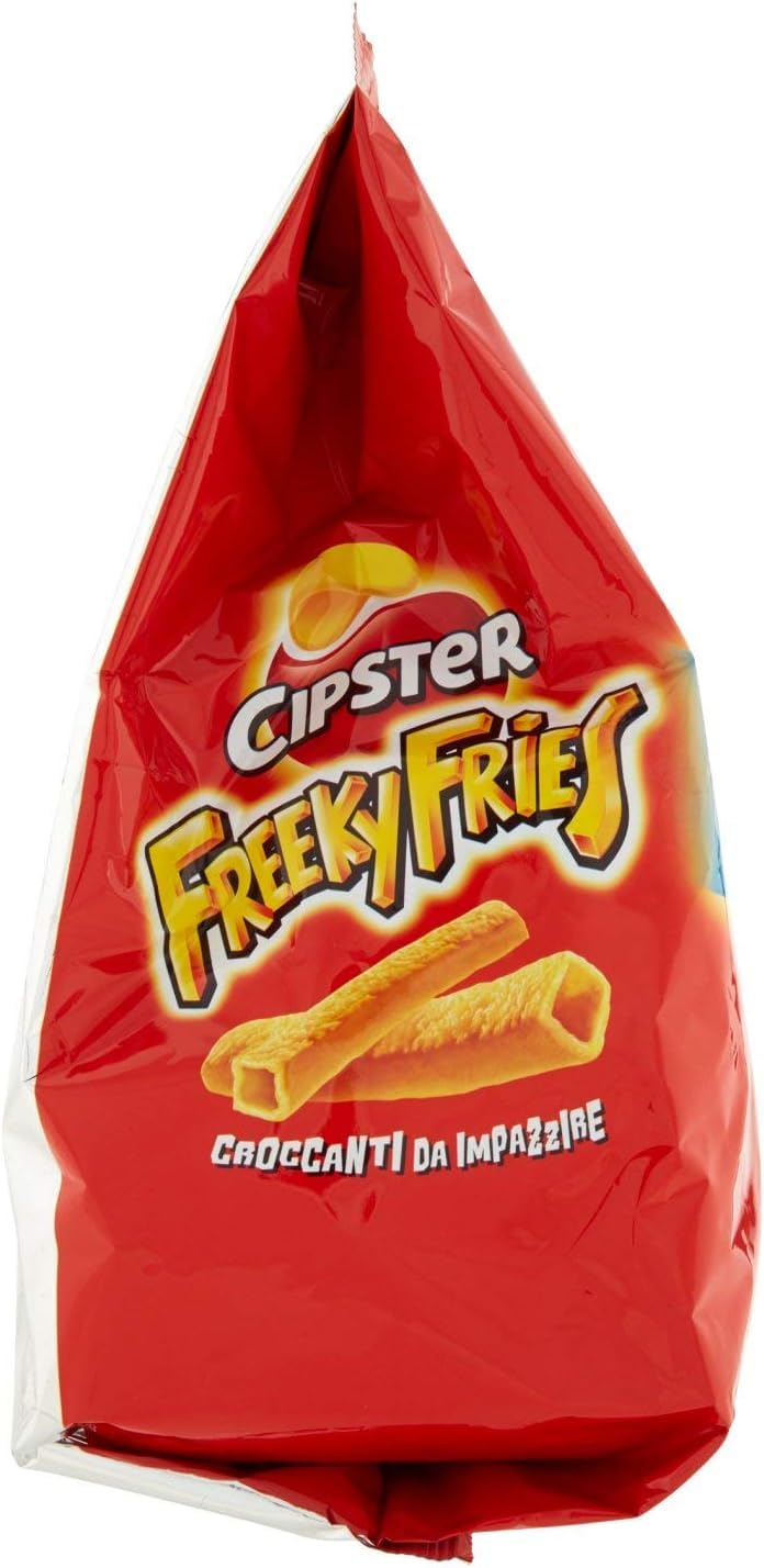 Italian Gourmet Freeky Fries Chips di Patate Kartoffelsnack Form 12 x 125g | Sfiziosi e croccanti; salziger Genuss für Aperitivo, Party, Filmabend und, Gesamtnettogewicht 1,5 kg + Kostenlos Polpa 400g