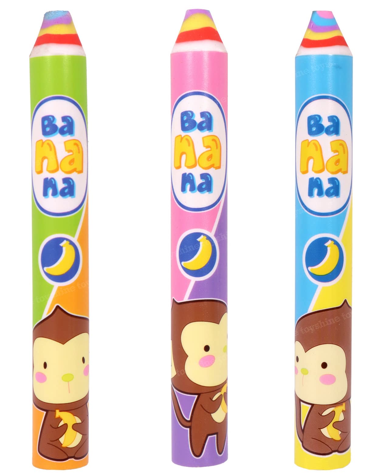Toyshine Pack of 3 Large Pencil Crayon Theme Colorful Erasers for Children Party Favors, School Supplies, Birthday Return Gift for Boys Girls 3 4 5 6 Year Old (B09SWTVJJJ) Amazon Price History, Amazon Price Tracker