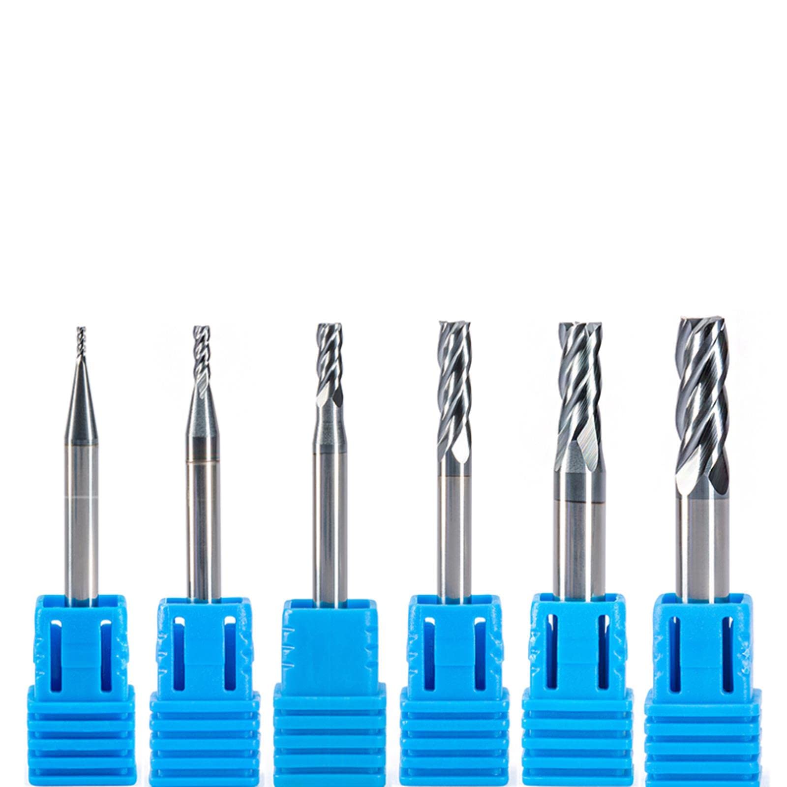 10 unids Endmills carburo 4mm 6mm molino cortador herramienta 3 flauta plano extremo molino torno CNC herramienta de fresado de metal para acero