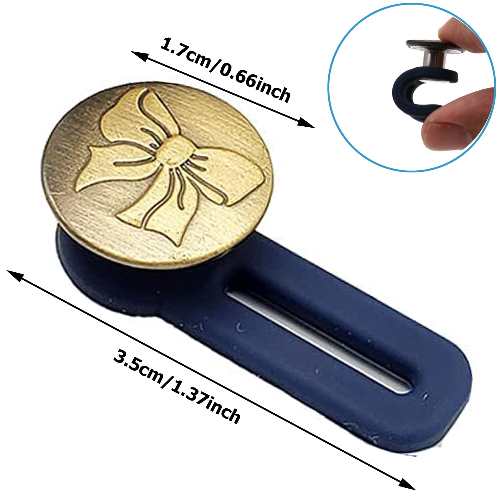 12 Bottoni Estensori Per Jeans - Allarga Vita Regolabile Senza Cucito Per Uomo E Donna - Foto 7