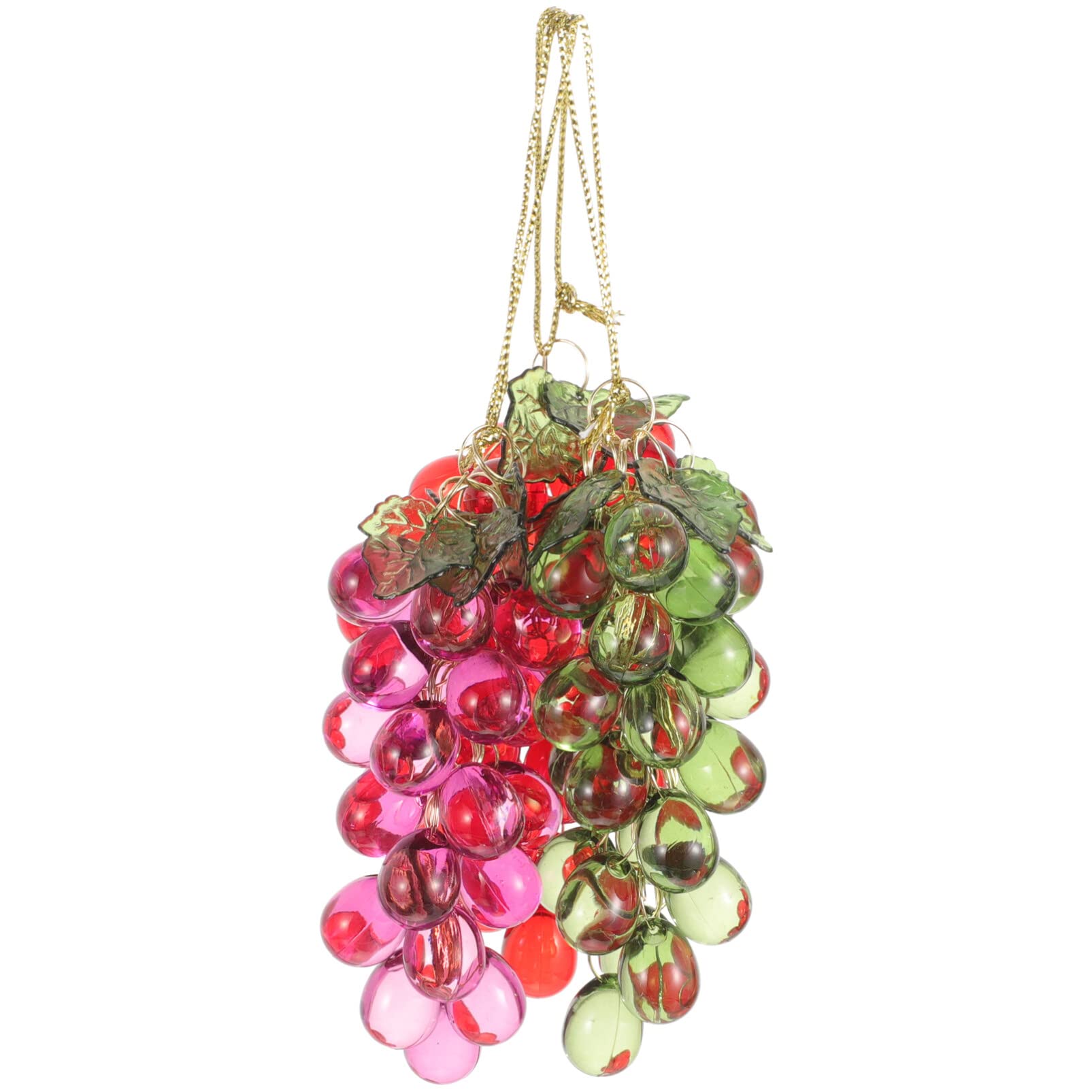 EXCEART Acrylic Grape Cluster Ornament - 3pcs Artificial Grapes Hanging Ornament Decor for Christmas, Party, Wedding