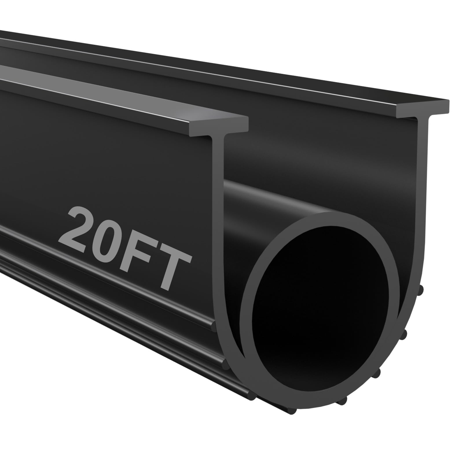 Garage Door Seals Bottom Rubber - Garage Door Weather Stripping Bottom Seal Kit Seal Strip Replacement with 5/16" T Ends, Weatherproof Garage Door Seals Prevent Drafts, Water & Dust