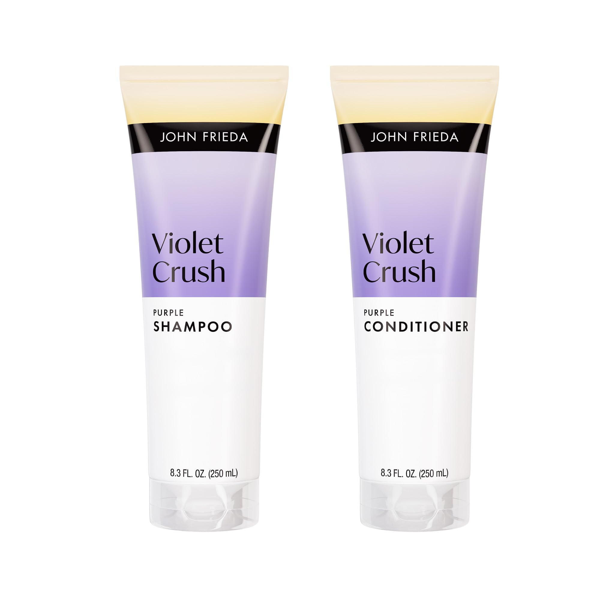 John Frieda Violet Crush Purple Shampoo & Conditioner Set, 2 Pack New Packaging 8.3 Count (Pack of 2)