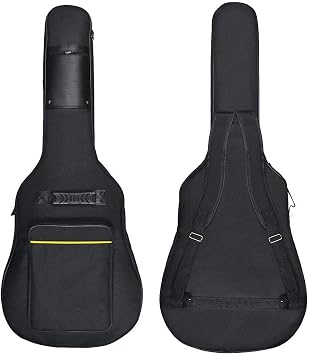 Wuudi 41“ Bolsa de guitarra,funda de guitarra impermeable, con doble correa  ajustable para el hombro, estuche de guitarra, Negro : Amazon.es:  Instrumentos musicales