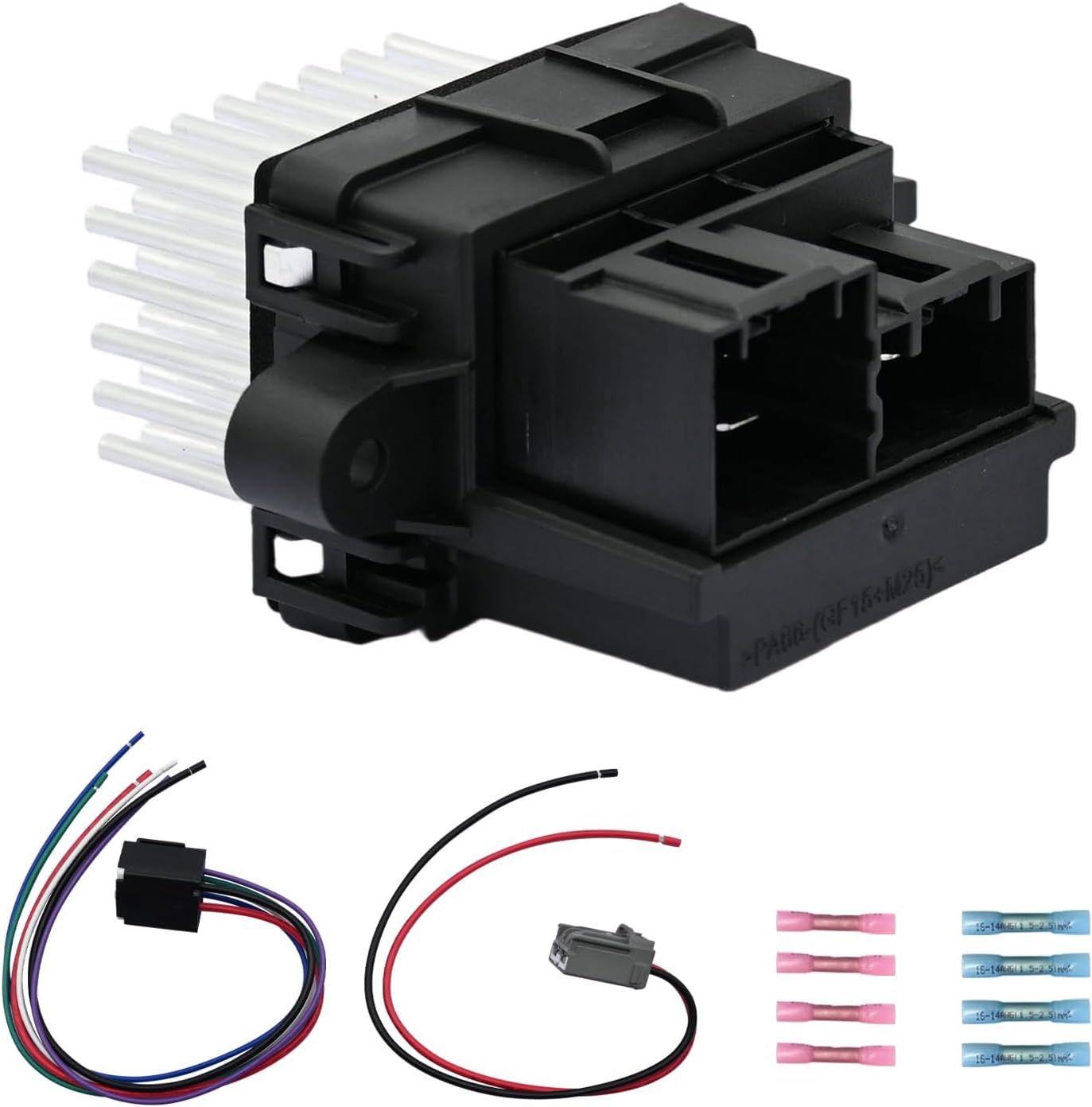 HVAC Blower Motor Resistor with Wire Harness Compatible with Chevrolet Silverado 1500 2500 3500 Equinox Suburban 1500 2500 Tahoe Traverse Cruze Replacement for Ford Edge Expedition Fusion