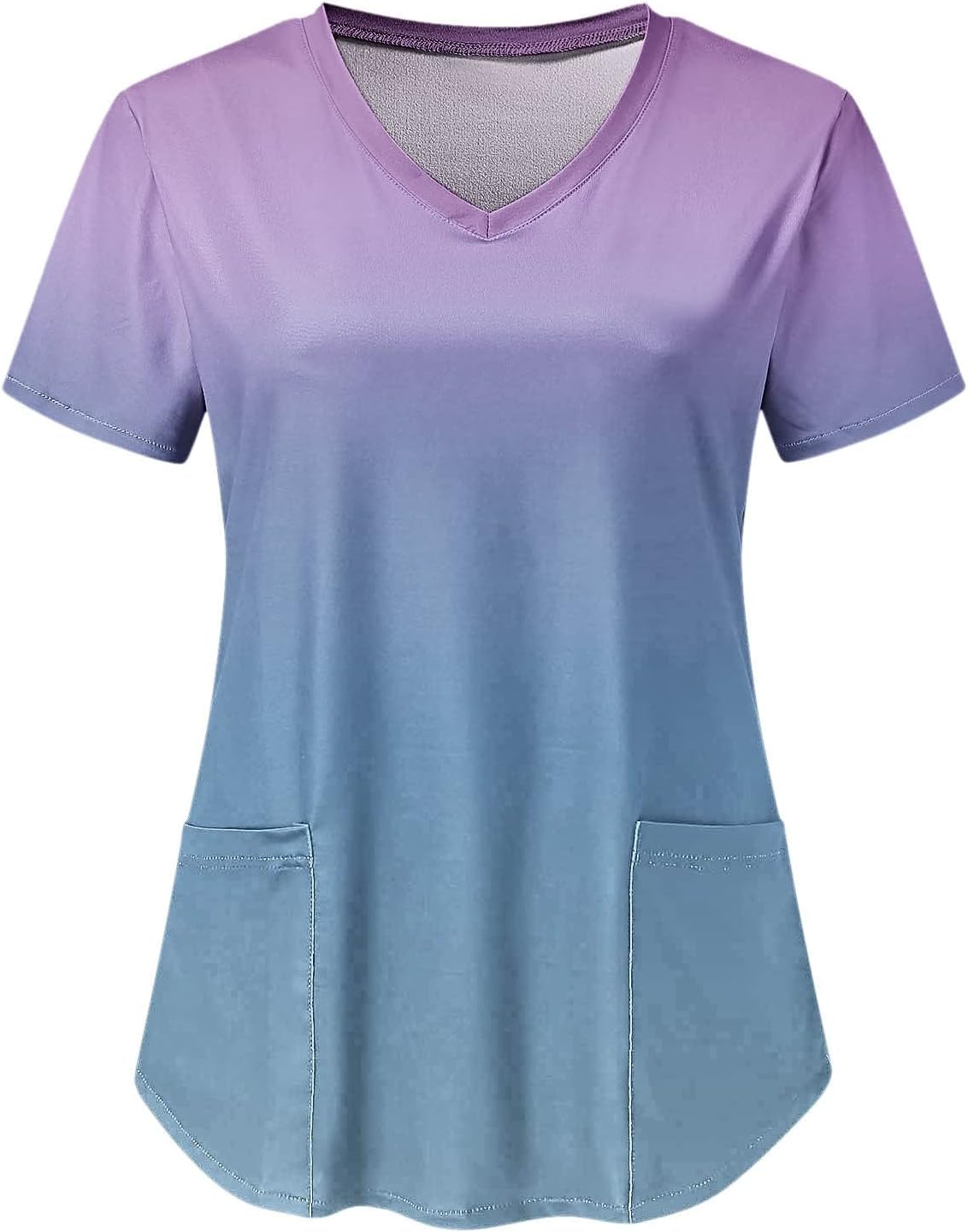 Womens Graphic Top Vneck Blouses for Women Short Sleeve Work Scrub Summer Fall Shirts 2026 Trendy Y2K
