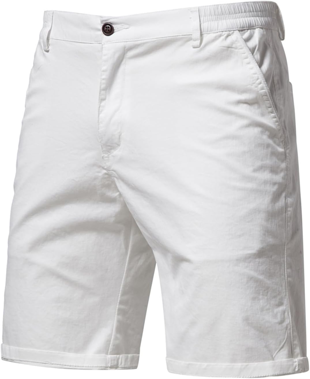 Oymyakon Men's Stretch Chino Short Slim Fit 10" Inseam Flat Front Shorts Summer Cotton Casual Shorts with Pocket