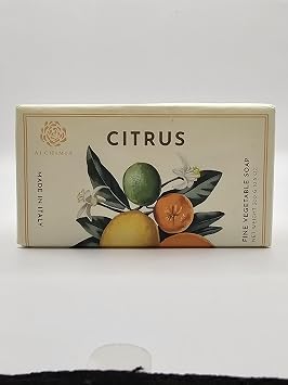 Alchimia Citrus Fine Vegetable Soap Bar, Luxury Bath Soap, 10.5 oz