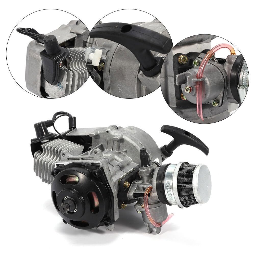 49cc 2 Temps Moteur Avec Filtre à Air, Moteur Mini Moto Moteur Complet Pour Pocket Bike Mini Dirt Bike ATV Buggy Scooter