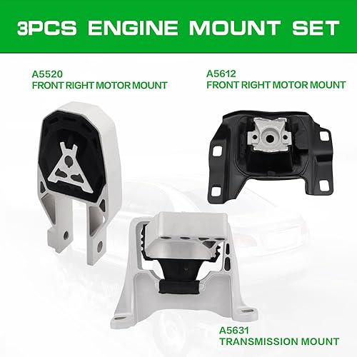Kit de montaje de motor y transmisión compatible con motor turboalimentado Escape 2.0L 2013-2019 y motor Escape 2.5L 2013-2019 y Transit Connect