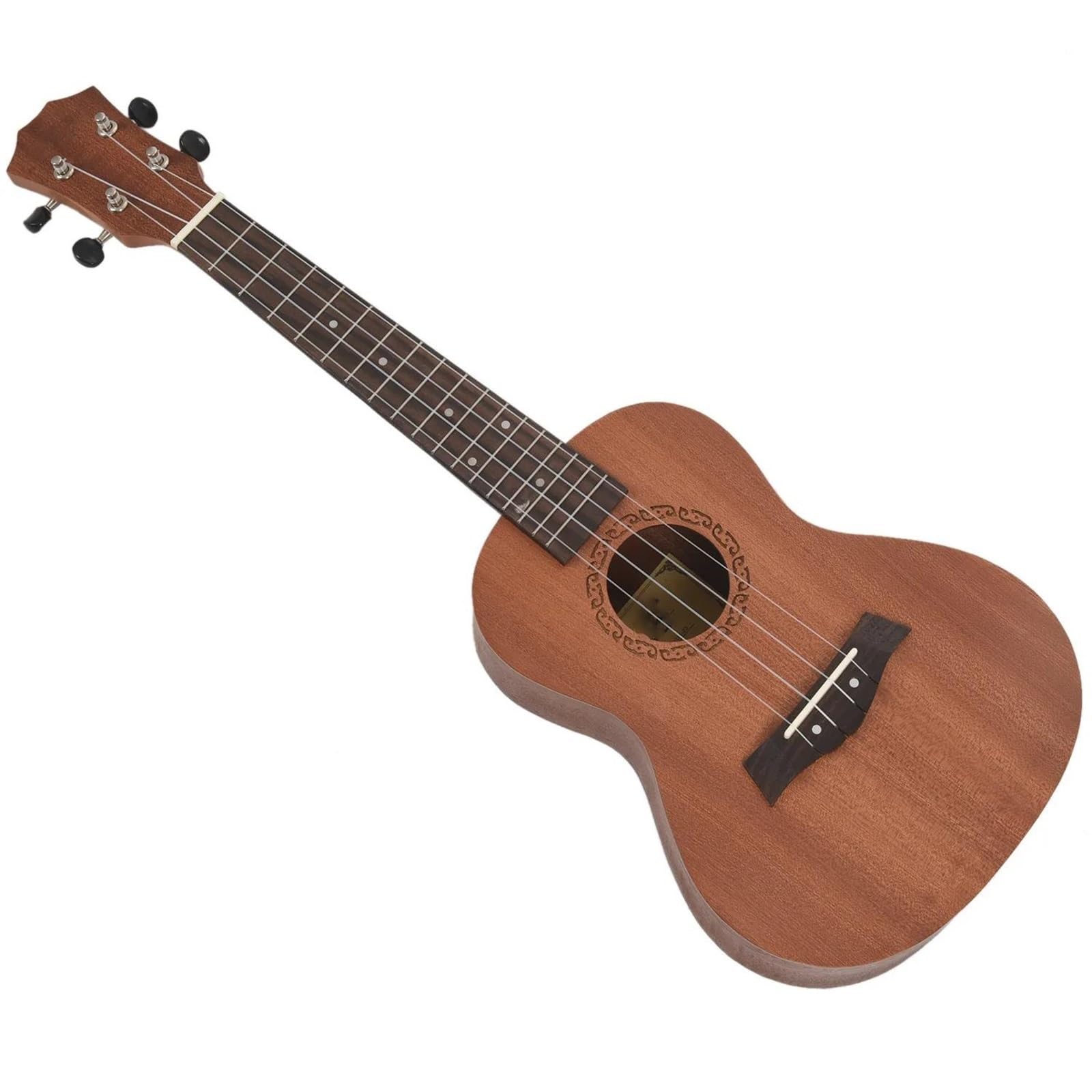 Konzert-Ukulele-Kits 23 Zoll 4 Saiten Hawaiianische Mini-Gitarre Mit Tasche Stimmgerät Kapodaster Gurt Stiche Picks Musikinstrumente Ukulele Set