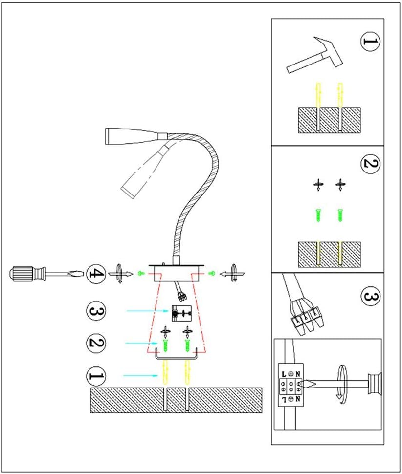 Modern Bedside Reading Light with USB Charger, Adjustable LED Wall Lamp, Rotatable Design, Silicone Hose, Perfect for Bedroom, Living Room, White Night Light