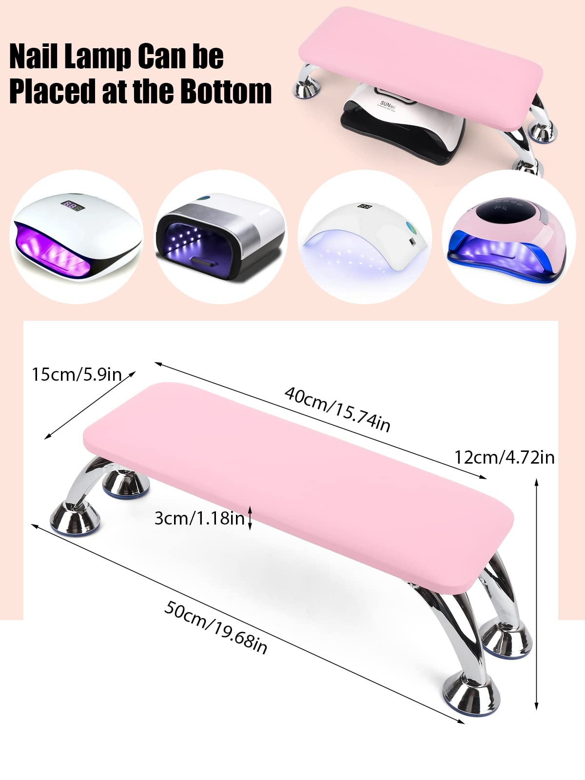 LIONVISON Cuscino per le Mani per Braccioli per Unghie,Supporto per Manicure in Pelle Microfibra Cuscino per Poggia Unghie Cuscino per Poggia Unghie Antiscivolo per (rosa)