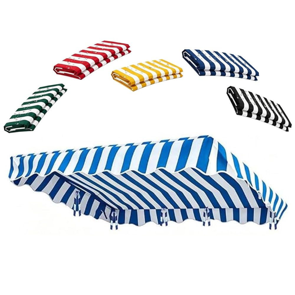 SMCMGECEUZ Patio Swing Canopy Replacement Universal Stripe Swing Top Cover 75'' 77'' 83'' Outdoor Swing Cover Replacement Canopy Top Cover For Garden Swing Chair(Blue,213x112cm(83x48in))