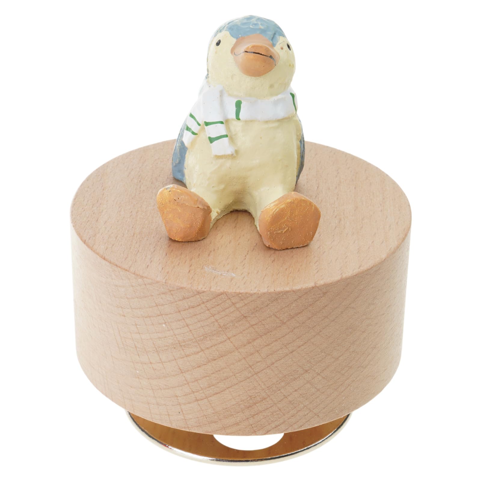 Jazuaiao Wooden Music Box with Rotating Little Animal Figurine Mechanical Musical Ornament for Home Decoration and a Unique Gift