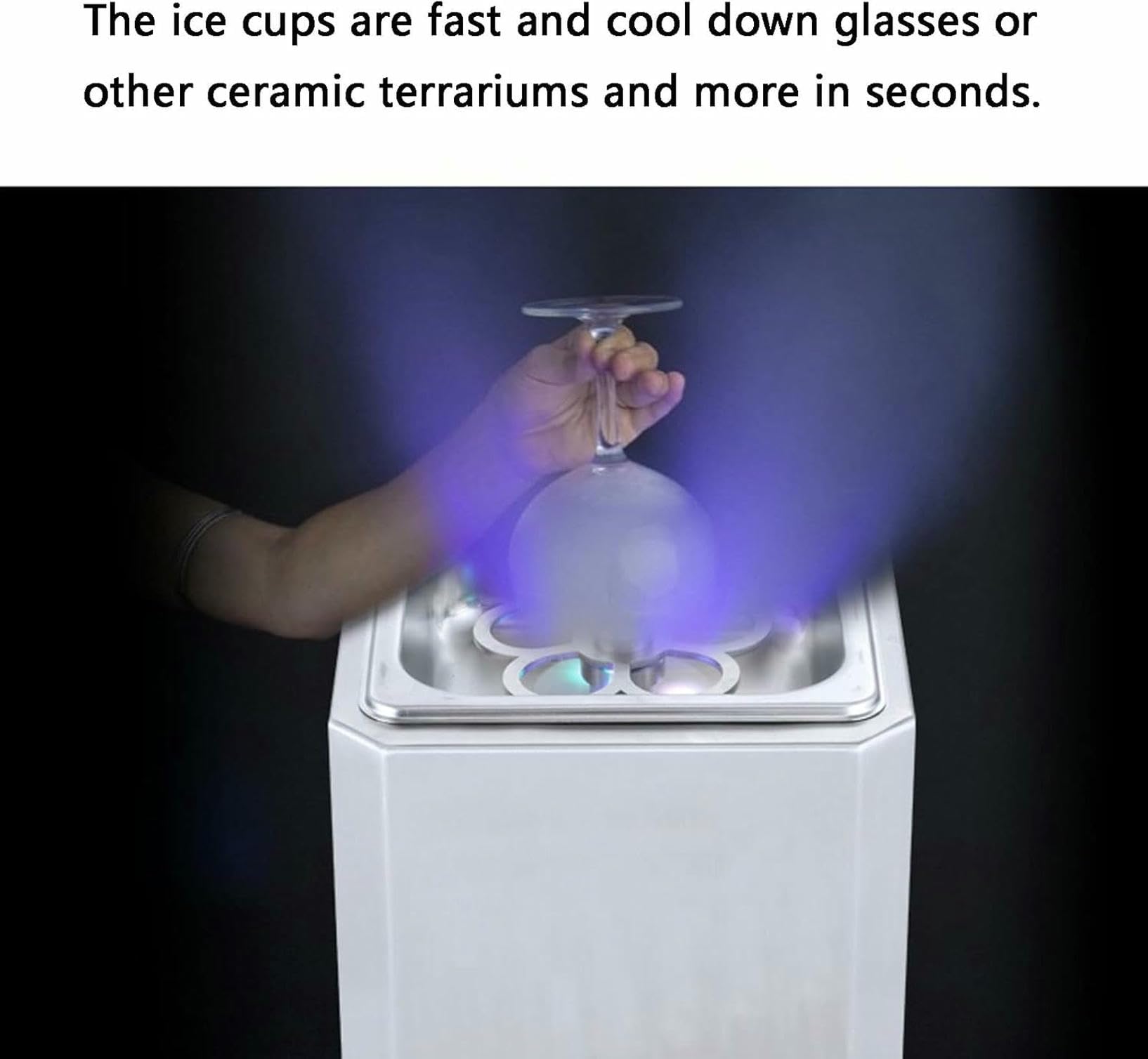 Chiller De Vidrio, CO2 Glass Graster para Tazas Y Vasos, Copa De Enfriamiento Rápida Instantánea Máquina De Bebida Fría para Casa, Oficina, Bar, Restaurante, Cocina