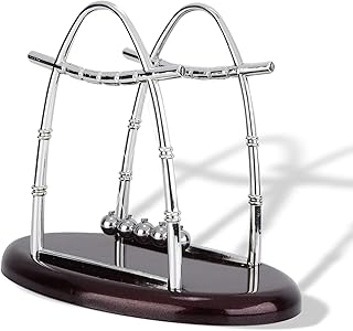 Akozon Newton's Cradle Balance Ball Newton Cradle Education Science Balance Ball Decompression Toys Ornaments Decorations Home Office Desktop Decoration Desk Toys Perpetual Motion Table Toys (M)