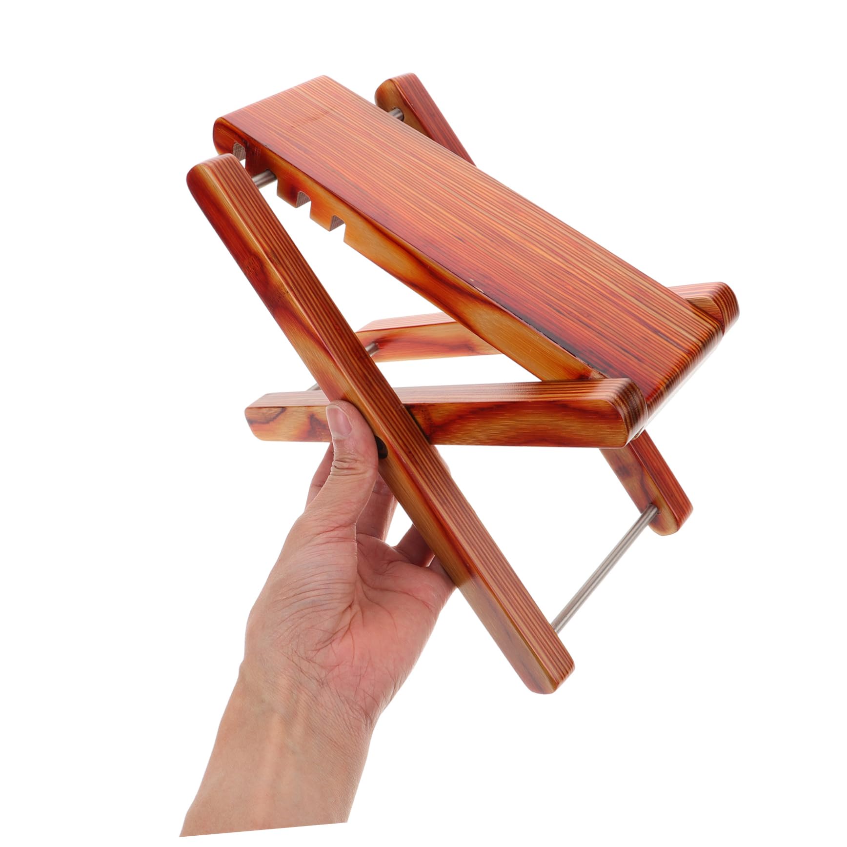 ifundom Portable Guitar Foot Stool Bamboo Foot Rest Non-Slip Pad Foldable and Adjustable for Comfort