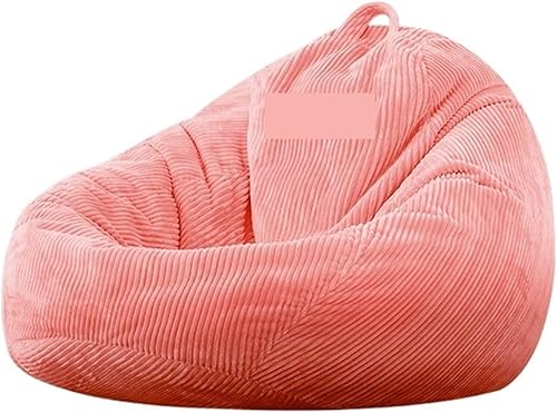 ROOMAN Puff Chair Bed Bedroom Floor Sofa Lazy Bag Living Room Single Lounge Sofa Recliner Bean Bags Beds Furniture (Color Pink)