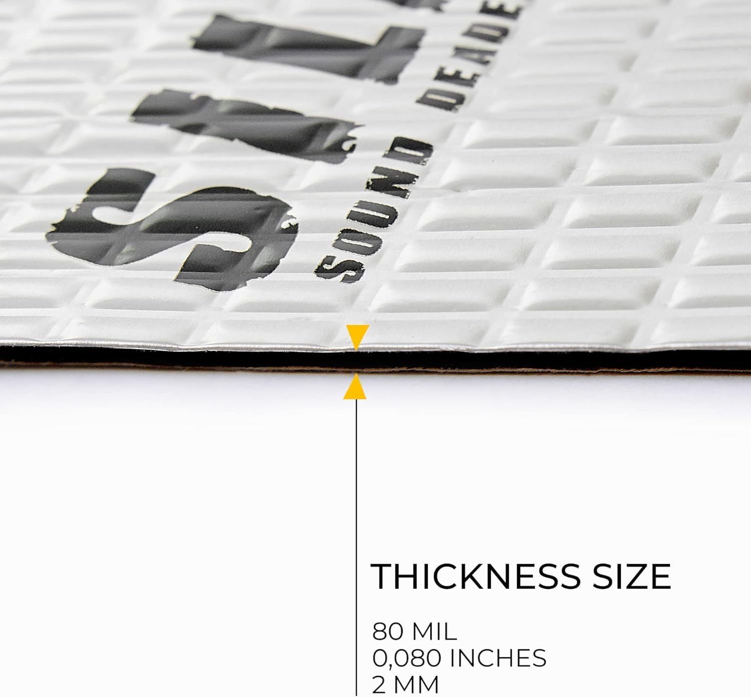 Siless 80 mil (2mm) 5 sqft (0.46 sqm) Car Sound Deadening mat - Butyl Automotive Sound Deadener - Noise Insulation and Vibration Dampening Material (5 sqft)