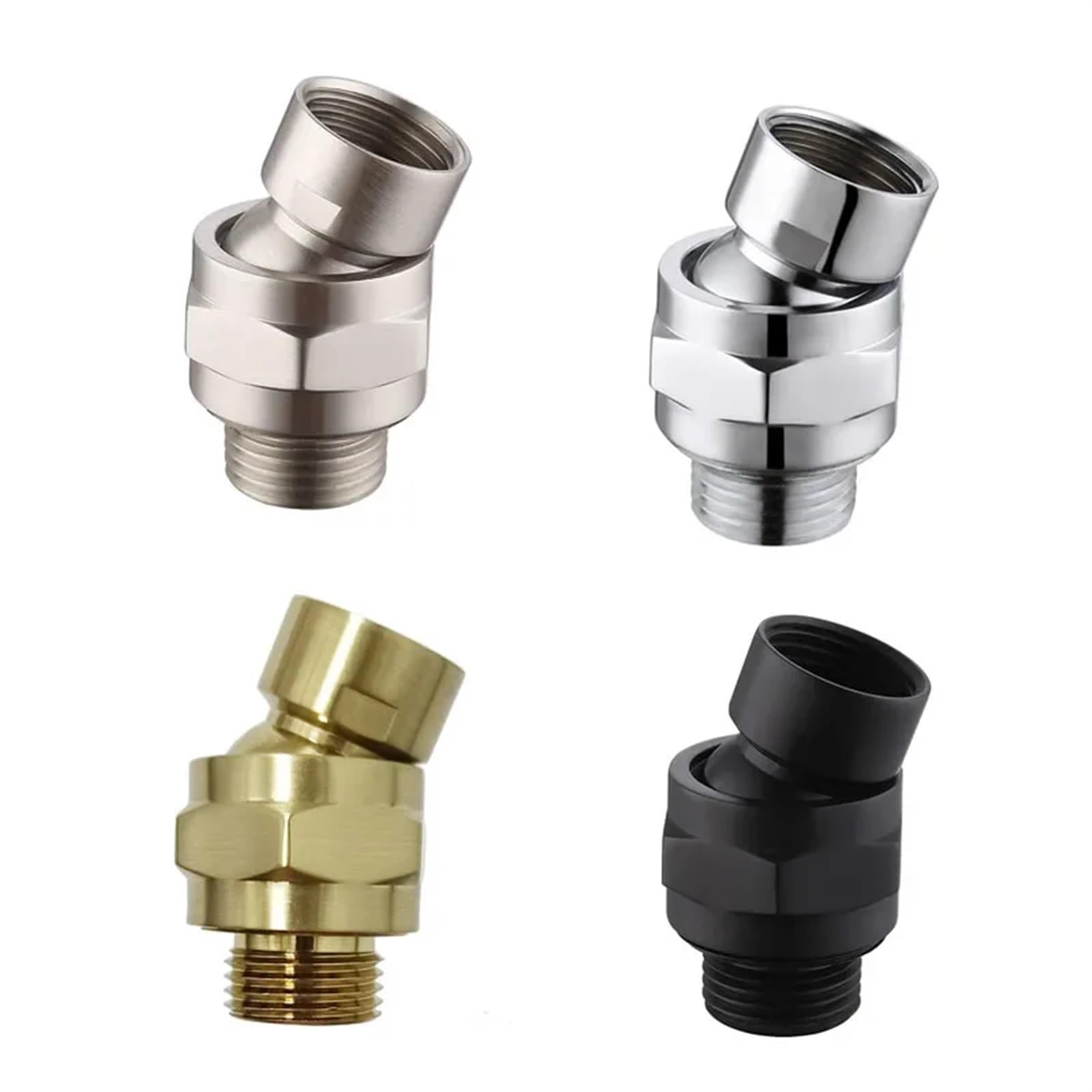 Adaptery do przyłączy rurowych G1/2 Długość 49mm/1.93inch Złącze prysznicowe Złącze kulowe Sprzęt Regulowany kąt Obrotowy adapter Głowica prysznicowa Przepływ wody Złącze kulowe Akcesoria łazienkowe N