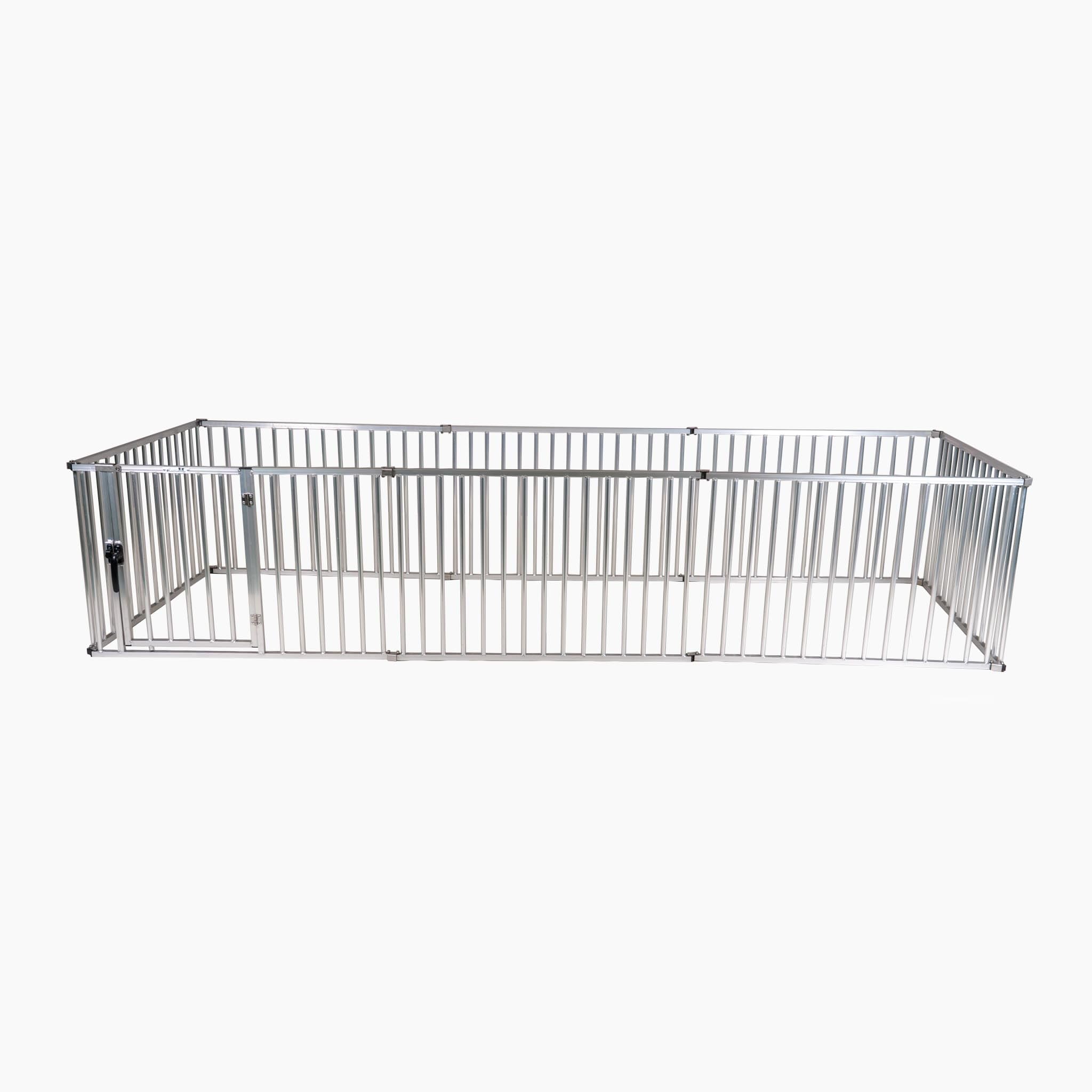 Callieway® Recinzione pieghevole in alluminio, per cuccioli, eventi e vacanze in campeggio, 8 m di circonferenza (8 x 65 cm di altezza/100 cm di lunghezza)