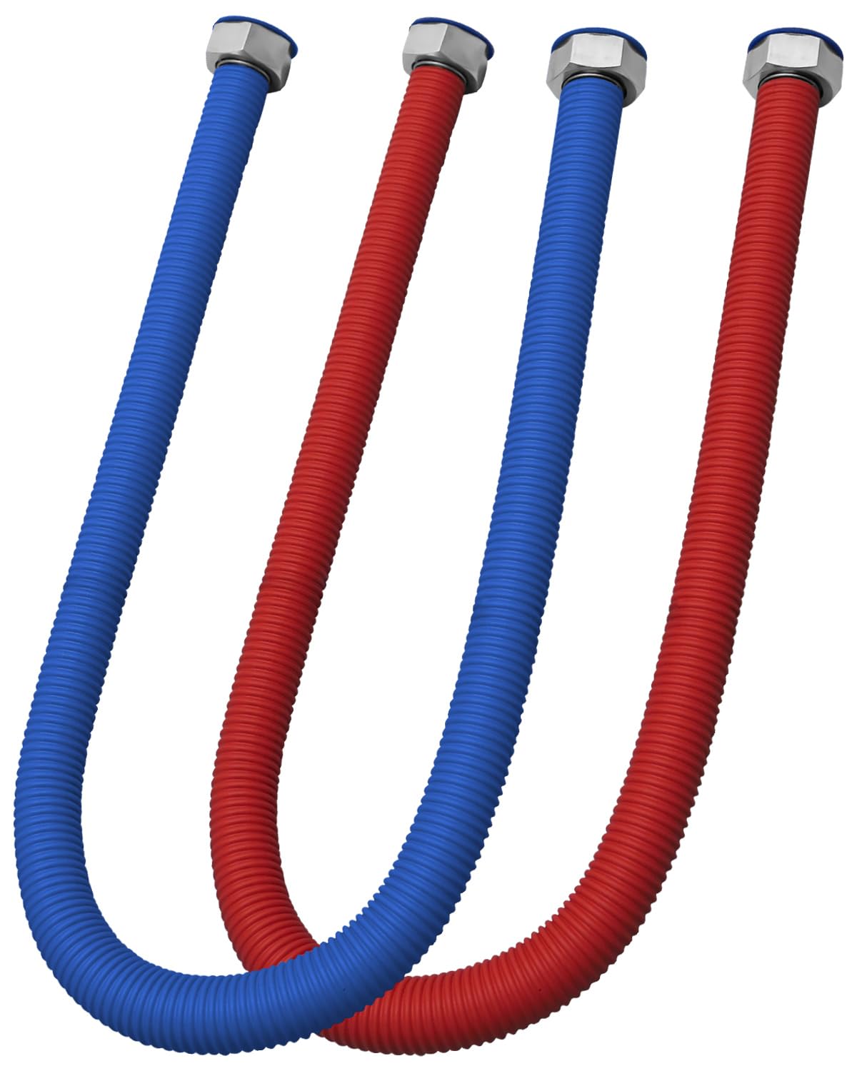 Conector flexible de acero inoxidable corrugado para calentador de agua de 36 pulgadas, FIP de 1 pulgada x 1 pulgada FIP de color caliente y frío, manguera flexible, 2 unidades
