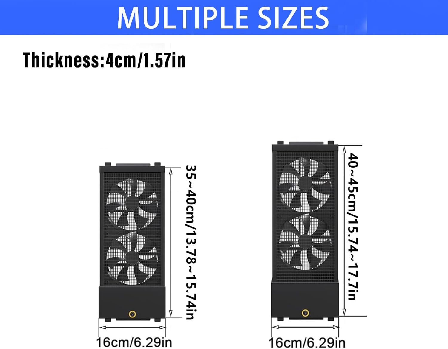 Vertical Window Fan for Sliding Windows,1.97 in Retractable Exhaust Fan,Metal Waterproof Ventilation Fan,Adjustable Wind Speed,No Need to Drill Holesembed Ded Installation 13.7~15.7in