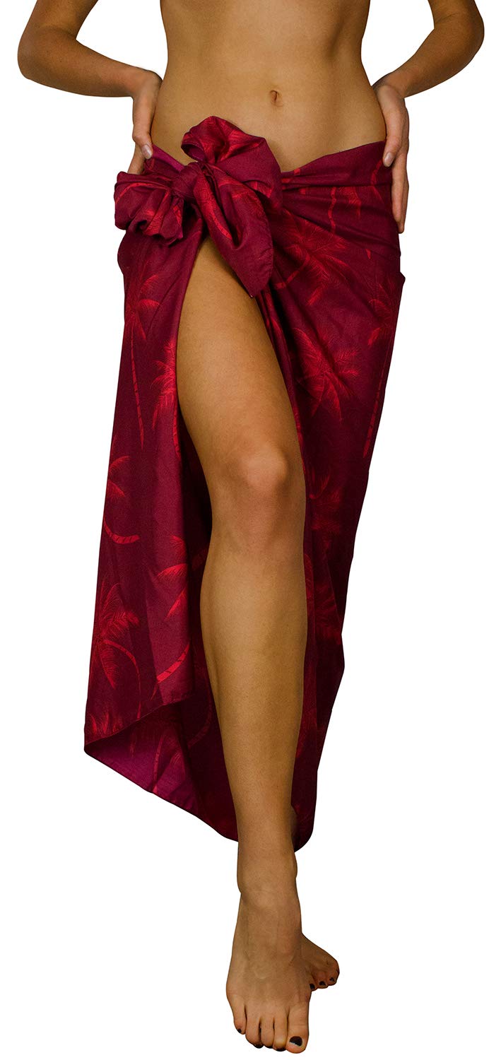 King KamehaHawaiano Pareo Sarong Abrigo De Playa para Mujeres Funda De Bikini Casual Traje De Baño Muy Ruidoso Sombra De Palma Imprimir