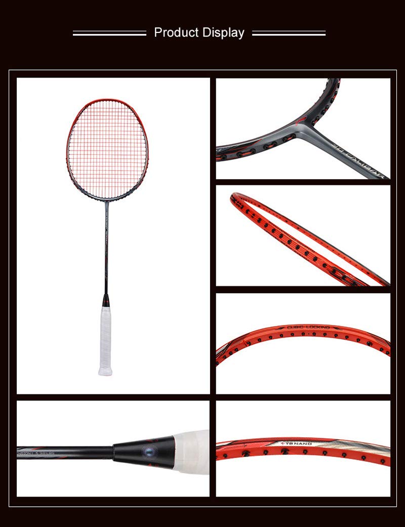Li-Ning Unisex Adult 3D CALIBAR 900 Boost Racket - Red/Grey, One