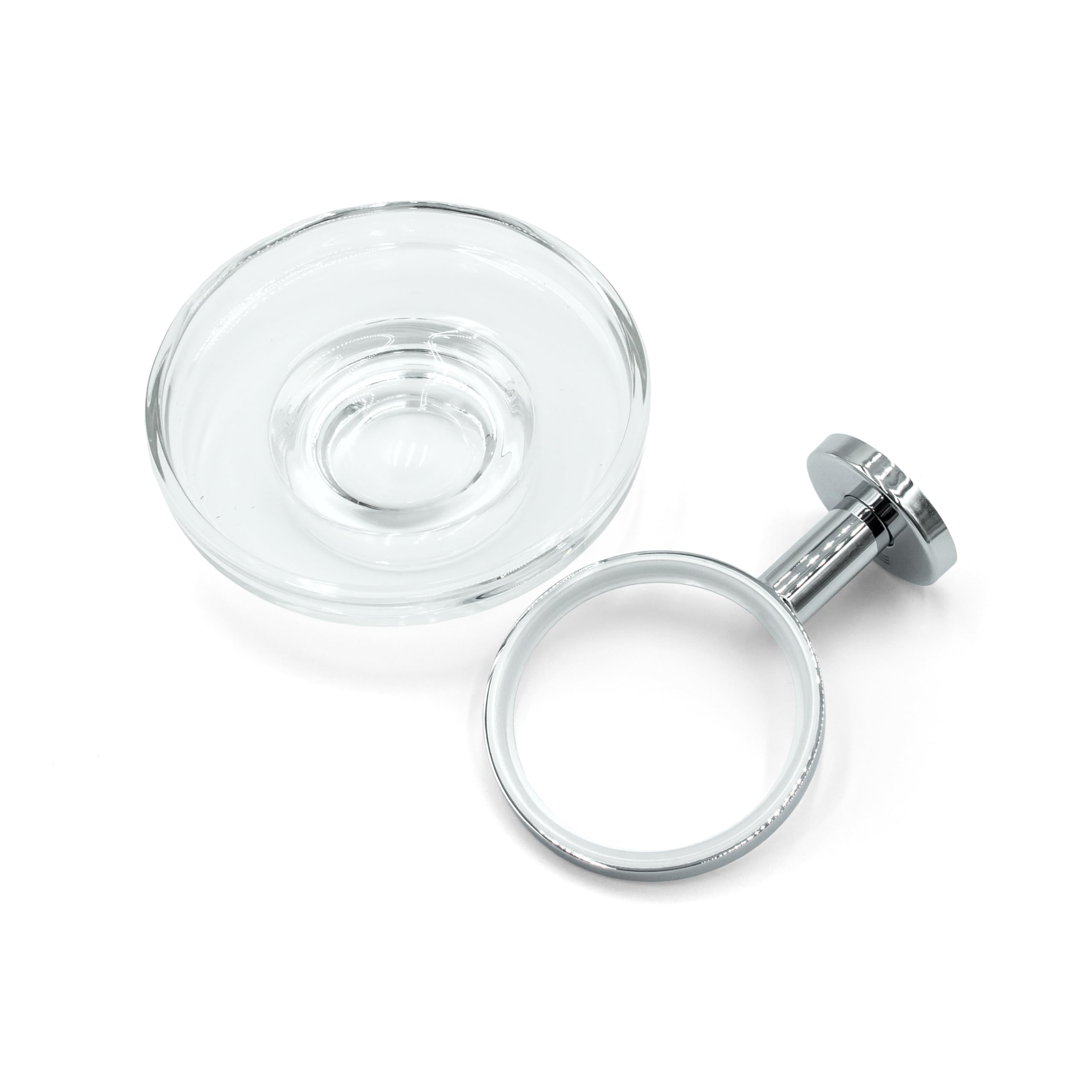 INDA A24110CR03 Jabonera One de Pared, Plateado, L.13 x P.14,4 x H.5 cm
