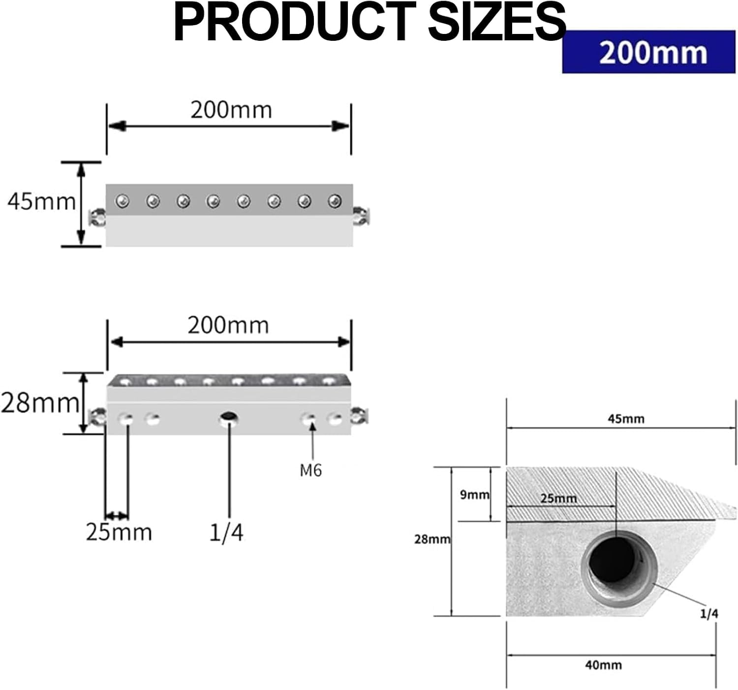 Dmuchawa Z Nożem Pneumatycznym, Dmuchawa Ze Stopu Aluminium, Łopatka Pneumatyczna Do Wydmuchiwania Pyłu Z Gwintem 1/4", Szczelina Wylotowa 0,05 Mm, Usuwanie Wody/pyłu, Do Przemysłowej Linii