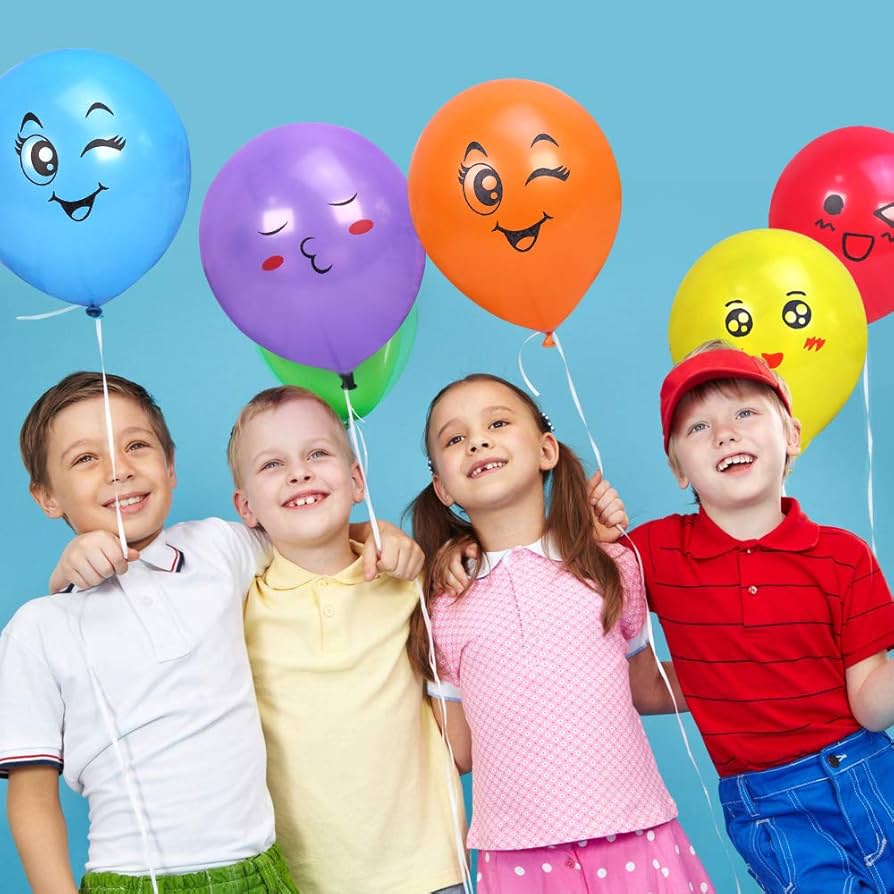 Amazon | Heculos 風船 約400個カラフルか わいい顔 バルーン