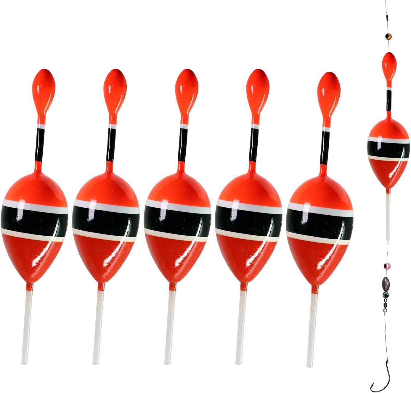 Lot De 10 Flotteurs De Pêche En Mousse - Couleurs Assorties - Générique