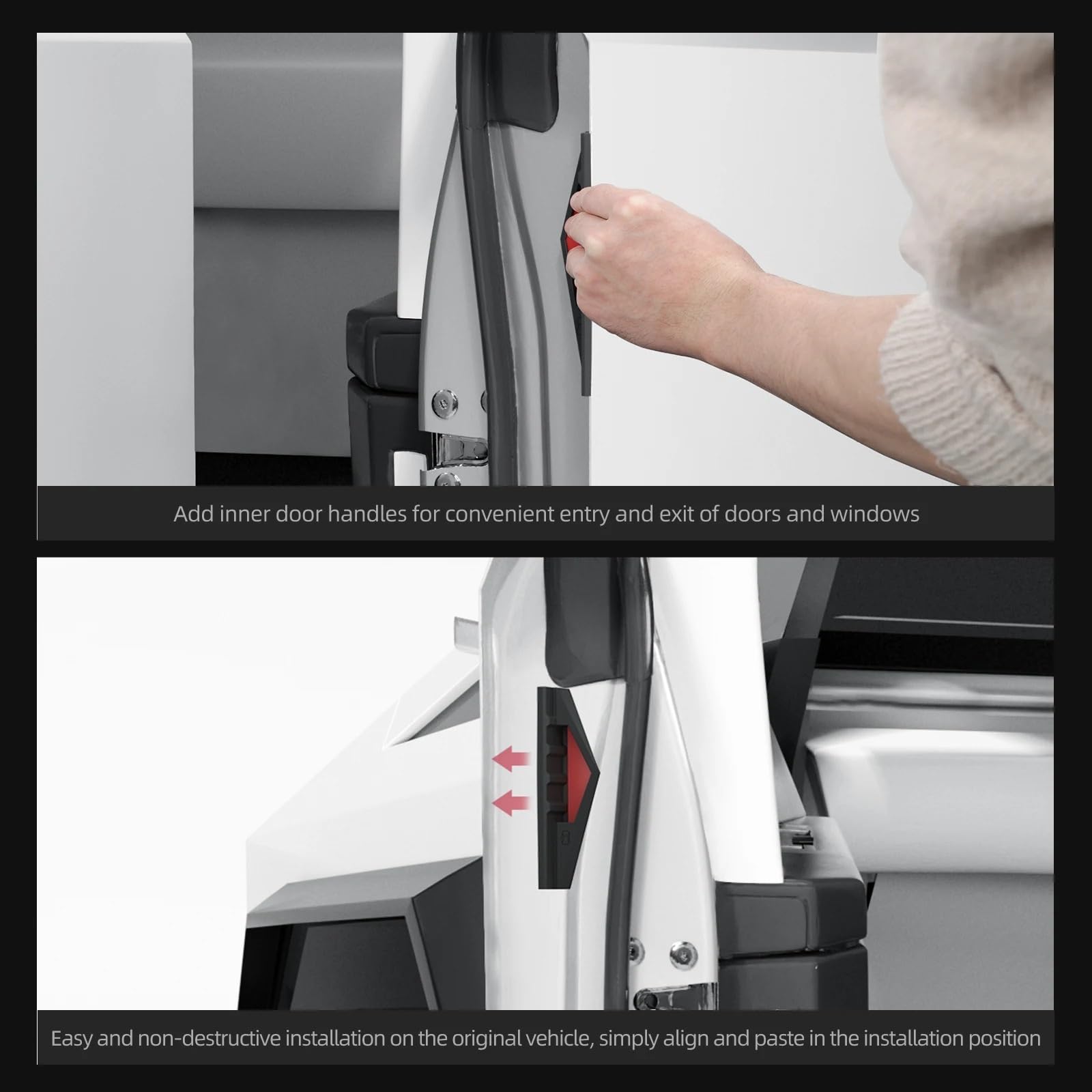 dekorative Abdeckung Seitengriffs Für Cybertruck 2024-2026 Auto Türgriffe Anti Fingerprint Silikon Schließen Griff Schutzhülle Zubehör 4Pcs
