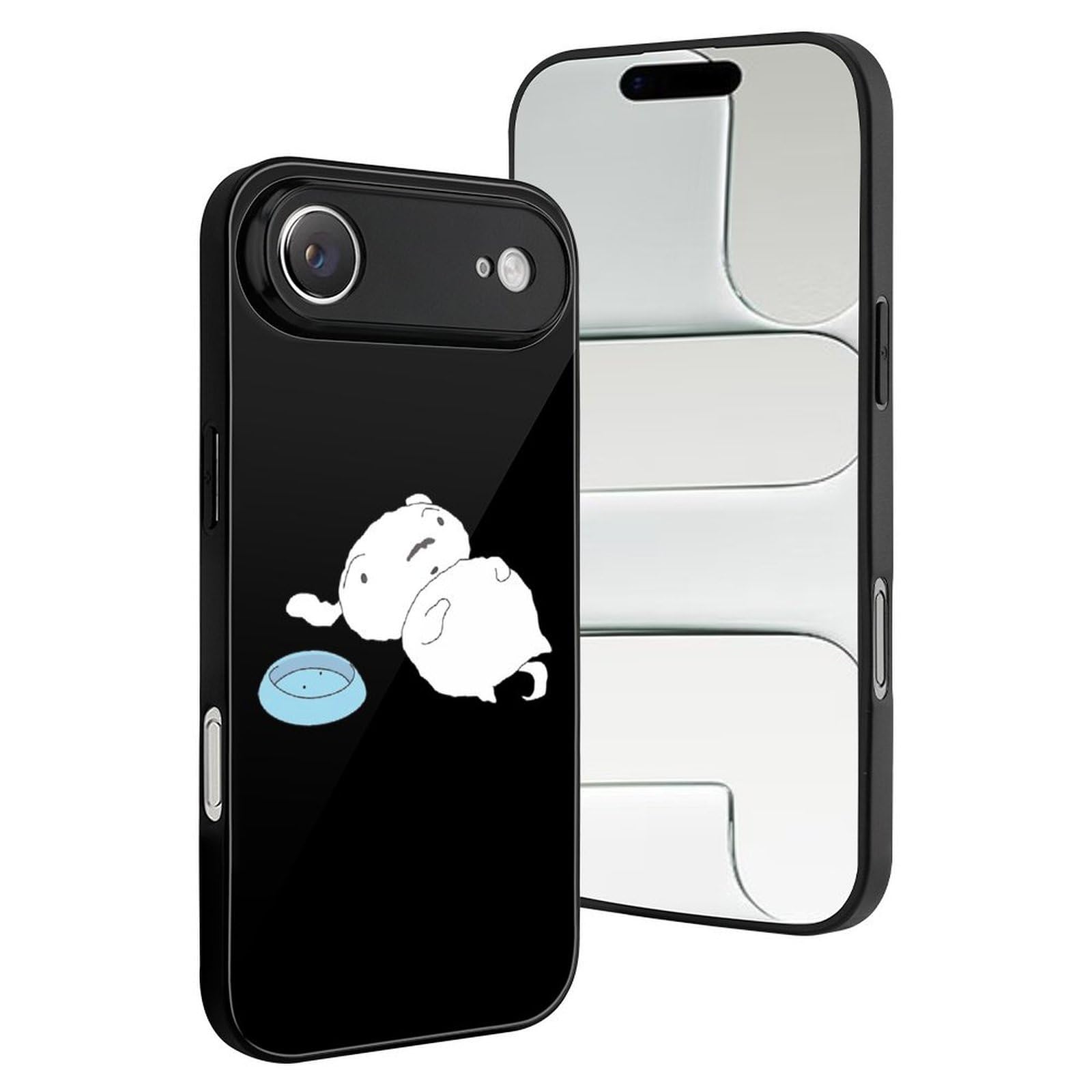 Custodia per iPhone 17 Air, custodia per smartphone, vetro temperato antiurto, guida gessata, shiro, iPhone 17 Air, elegante, leggera, anti-ingiallimento, facile da rimuovere, regalo