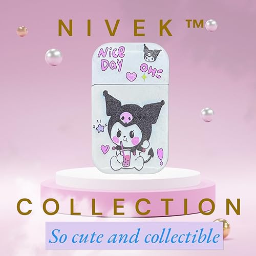Miniatura 5 de NIVEK Kulomi - Encendedor de antorcha KT con bolsillo de llama rosa, recargable, kawaii, linda llama a prueba de viento (gato, conejo, melodía,