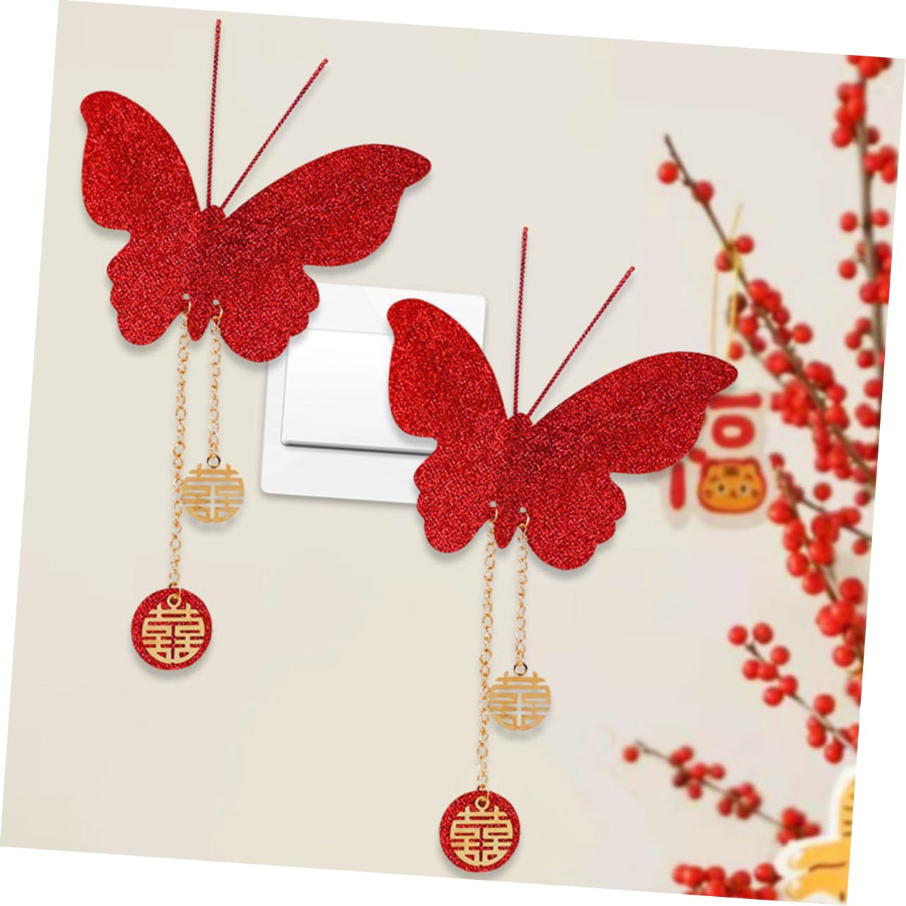 IMIKEYA 5 Sätze Schmetterlingsanhänger Süße Raumdekoration Hängende Schmetterlinge Flügeldekoration Partydekoration Ornamente Schmetterlingsdekoration Wanddekoration 4 Stück * 5