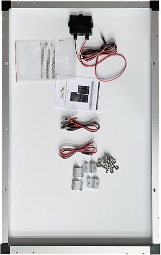 Miniatura 3 de Nature Power Kit solar completo de 110 vatios con inversor de potencia de 300 vatios, controlador de carga de 11 amperios y cargador de batería