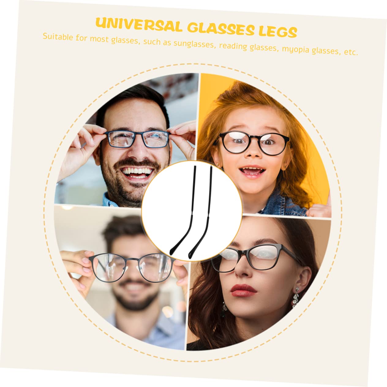Healeved 10paires Bras De Lunettes Métal Universels Remplacement Élégant Pour Soleil Conception Antidérapante Et Facile à Installer
