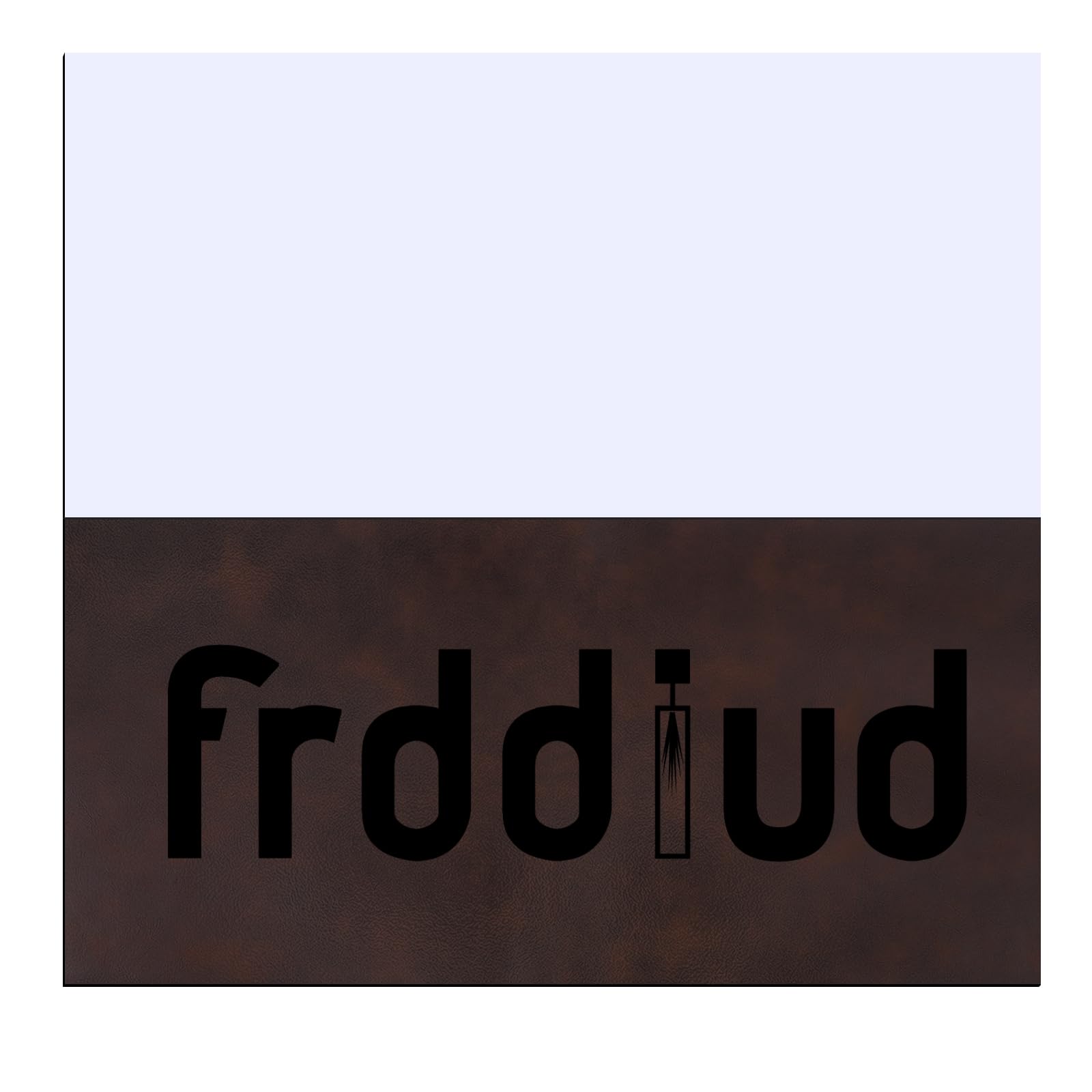 Frddiud Laserable Leather Sheets, 12" x 24"Laserable Leatherette Patch with Adhesive Backing, CO2 Laser Engraving Supplies, Faux Leather for Crafting Tools, Wallets (Brown/Black/Adhesive Backing)