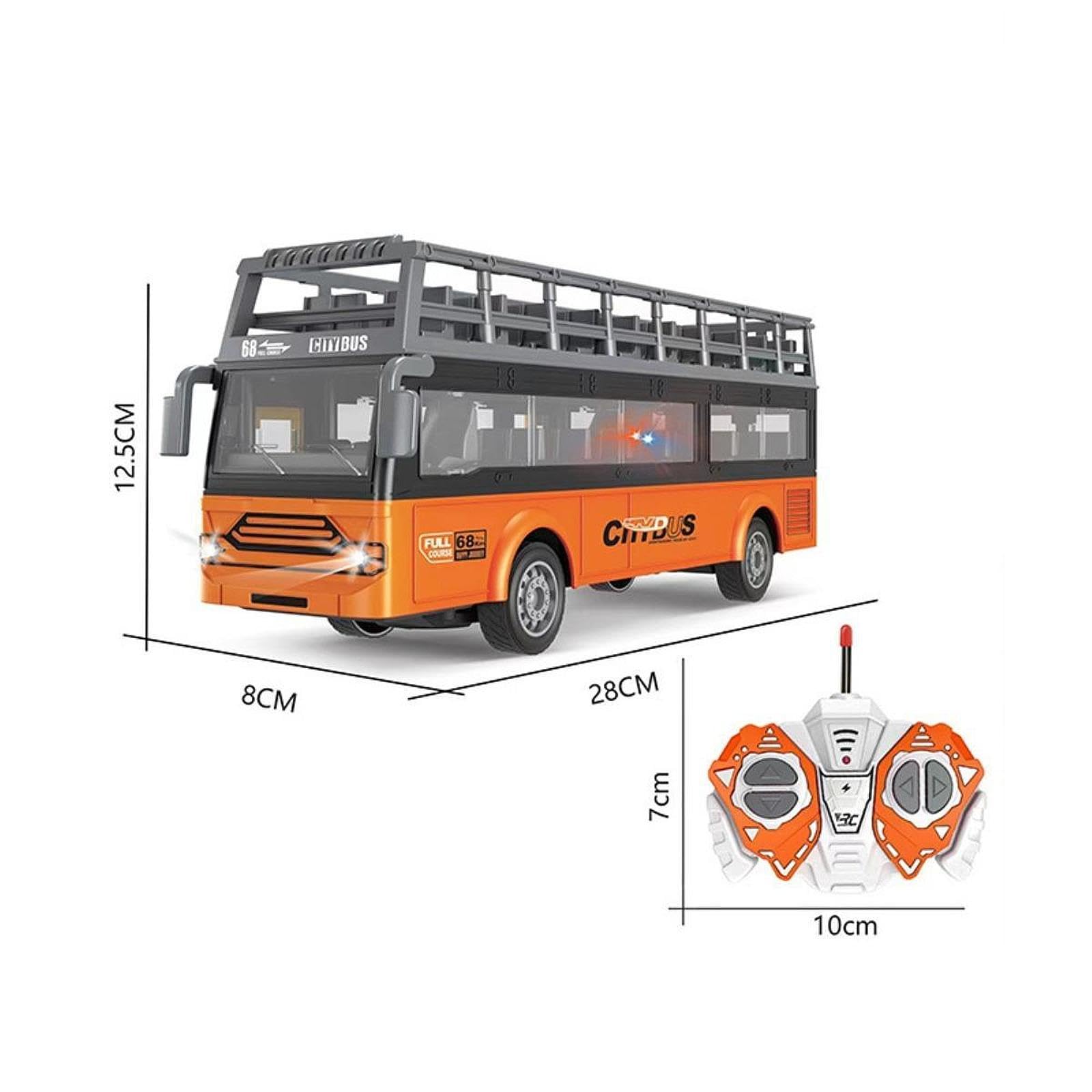 Modelo de Autobús Urbano, Autobús Escolar de Juguete, Escala 1/30, Regalos, Modelo de Camión Clásico con Luces Y Neumáticos Realistas, Autobús de Dos Pisos B